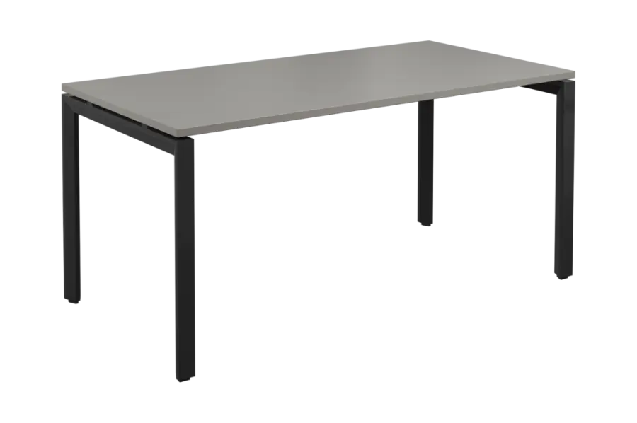 SEK-U - 16 stůl kancelářský, kovová podnož černá, deska 25 mm, široký 1600 mm, šedá